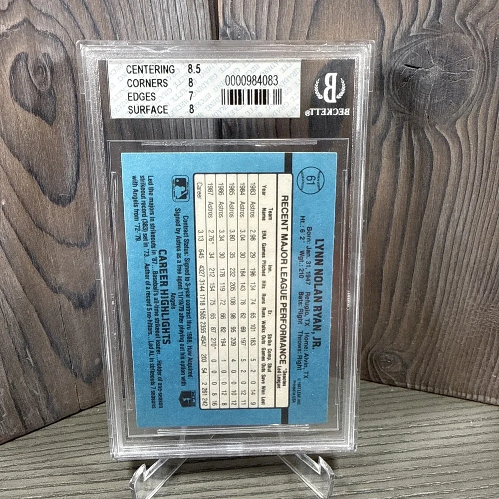 1988 Donruss #61 NOLAN RYAN Beckett 7.5 HOF‎ Astros